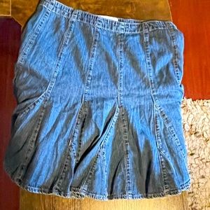 Gap Pleated Denim Skirt Size 12